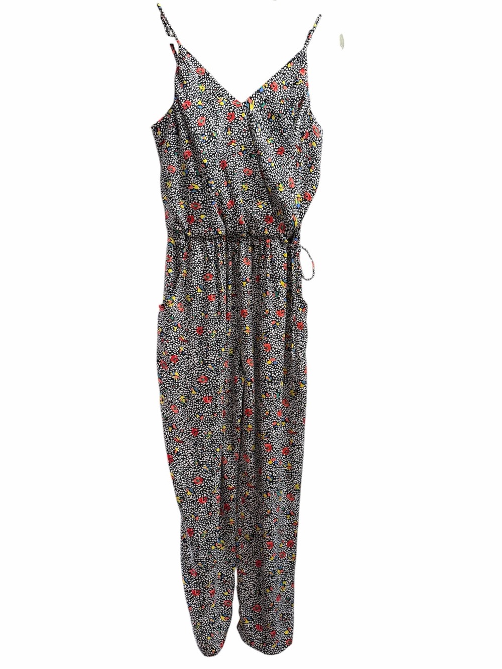 Anthropologie Elevenses Peonia Floral Jumpsuit Romper Straight Leg Medium M